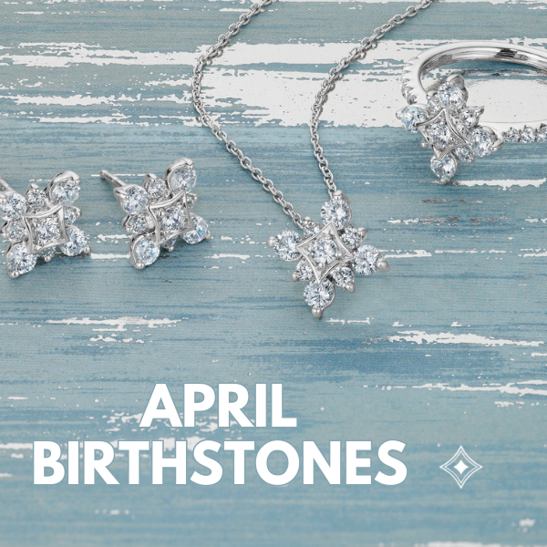 April Birthstone Jewelry: Timeless Brilliance with Diamond & White Sapphire