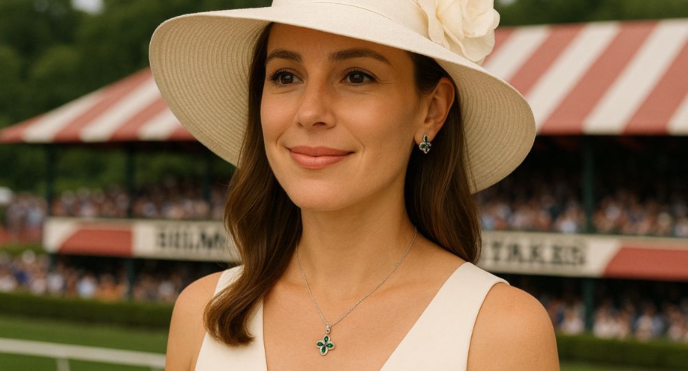 Emerald Elegance: May Birthstone Fashion with Trackside Style for the Belmont Stakes