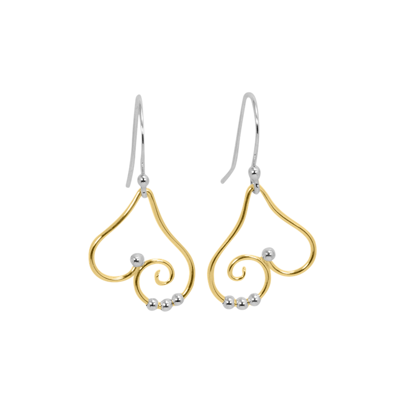 Saratoga Jewels Heart Earrings