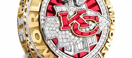 KC Chiefs Super Bowl Ring Gleams With 255 Diamonds and 36 Rubies