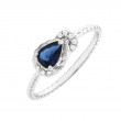 SAPPHIRE AND DIAMOND RING (14K)