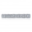 14K WHITE GOLD TRIPLE ROW BAND WITH .69CTTW ROUND SI CLARITY & GH COLOR DIAMONDS