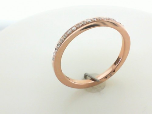 14K WHITE GOLD SINGLE PRONG BEZEL LOOK BAND WITH .58CTTW ROUND SI CLARITY & G COLOR DIAMONDS