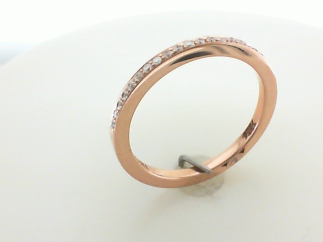 14K WHITE GOLD SINGLE PRONG BEZEL LOOK BAND WITH .58CTTW ROUND SI CLARITY & G COLOR DIAMONDS