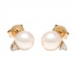 PEARL EARRINGS (YG/WP) 6MM