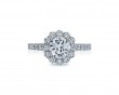 14K WHITE GOLD SEMI MOUNTING WITH .64CTTW ROUND SI CLARITY & G COLOR DIAMONDS SET DOWN THE SHANK