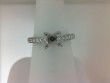 14K WHITE GOLD FOUR PRONG TRELLIS HEAD POLISHED SHANK MOUNTING (2.0CT OVAL CENTER)