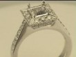 14K YELLOW GOLD FOUR PRONG ROUND THREE STONE SEMI MOUNTING WITH (16) .25CTTW ROUND SI CLARITY & G COLOR DIAMONDS SET DOWN THE SHANK