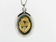 14K WHITE GOLD HALO SLIDE PENDANT WITH .50CTTW ROUND I1 CLARITY & GH COLOR DIAMONDS ON AN 18