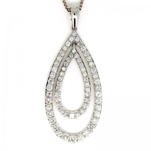 18K WHITE GOLD 16" IN LINE NECKALCE WITH 8.01CTTW ROUND VS CLARITY & HI COLOR DIAMONDS SET IN THREE PRONG SETTINGS