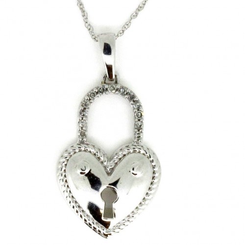 14K WHITE GOLD CROSS PENDANT WITH .38CTTW ROUND SI CLARITY & HI COLOR DIAMONDS ON A 16+2