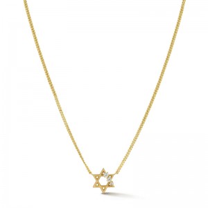 14K YELLOW GOLD .40CTTW ROUND SI CLARITY & H COLOR ROUND BRILLIANT DIAMOND CROSS PENDANT ON AN 18" CABLE CHAIN