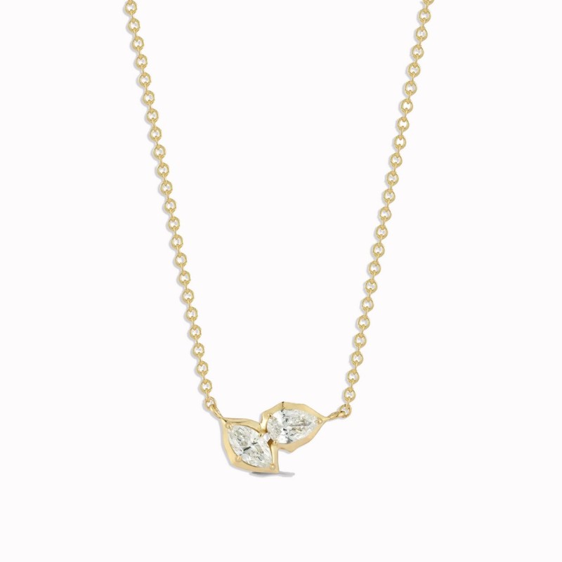 14K YELLOW GOLD POLISHED HORSESHOE WITH .06CTTW ROUND I1 CLARITY & HI COLOR DIAMONDS SET IN THE HALO ON A PENDANT CHAIN