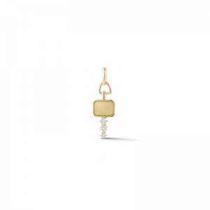 14K YELLOW GOLD DROP PENDANT WITH .50CTTW MULTI SHAPED I1 CLARITY & HI COLOR DIAMONDS ON A PENDANT CHAIN
