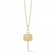 14K YELLOW GOLD HORSESHOE PENDANT WITH .12CTTW ROUND I1 CLARITY & HI COLOR DIAMONDS ON A PENDANT CHAIN