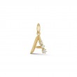 14K YELLOW GOLD CLUSTER PENDANT WITH .08CTTW ROUND I1 CLARITY & HI COLOR DIAMONDS ON A PENDANT CHAIN