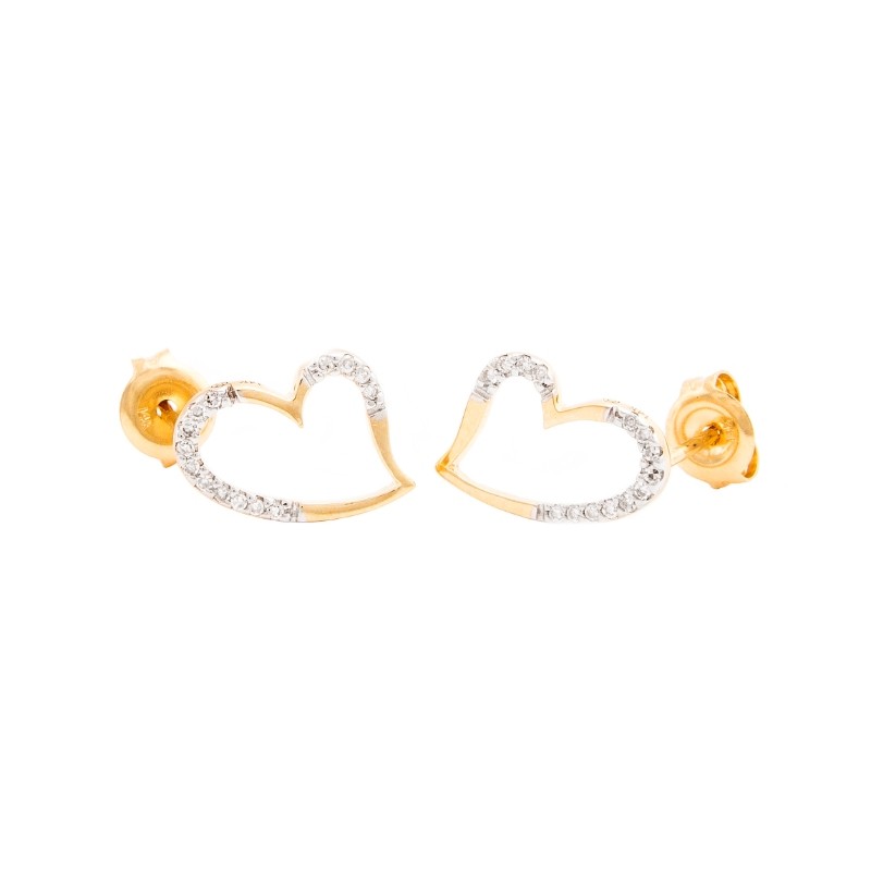 DIAMOND HEART EARRINGS