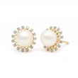 PEARL DIAMOND EARRINGS (YG)