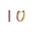 AMETHYST HOOP EARRING (14KYG)