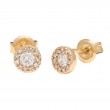 DIAMOND STUD HALO EARRING (14K)