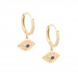 MINI HOOP EARRING WITH CHARM 