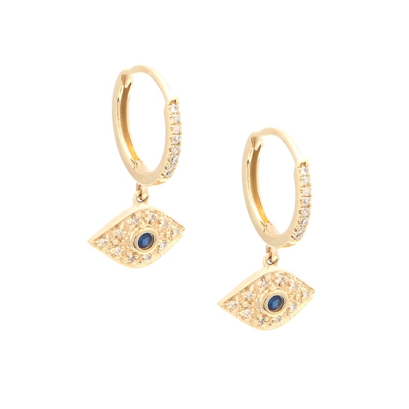MINI HOOP EARRING WITH CHARM 