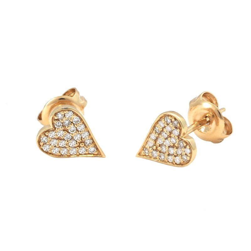 DIAMOND HEART EARRING (14KYG)
