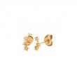DIAMOND PETITE STARS EARRING (14KYG)