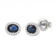 OVAL SAPPHIRE AND DIAMOND EARRING (14K)