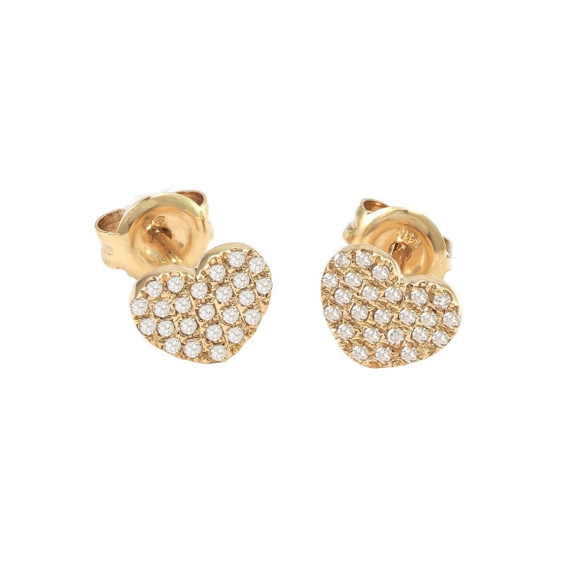 DIAMOND HEART EARRING (14K YG)