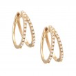 DIAMOND DOUBLE ROW HOOP EARRING (14YWG)