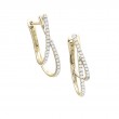 DIAMOND FASHIONN DOUBLE ROW EARRING (14K YG)