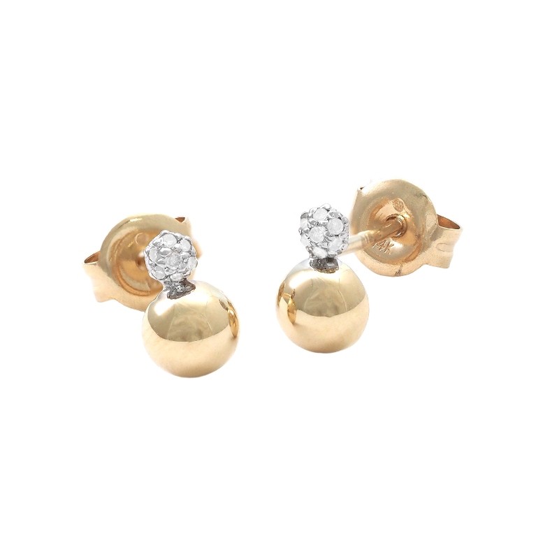 DIAMOND BUBBLE FASHION EARRING (14K)