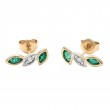 EMERALD AND DIAMOND EARRING (14K)