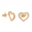 DIAMOND HEART EARRING (YG)