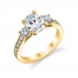 Oval Cut Vintage Inspired Three Stone Engagement Ring - Noella