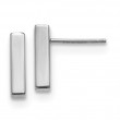 14K WHITE GOLD POLISHED TEAR DROP DANGLE POST EARRINGS