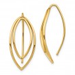 14K YELLOW GOLD 3MM SMALL POLISHED HOOP EARRINGS