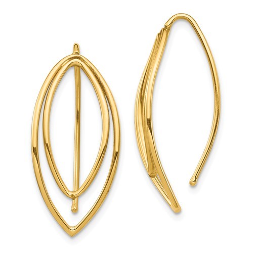 14K YELLOW GOLD 3MM SMALL POLISHED HOOP EARRINGS