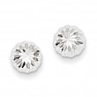 14K WHITE GOLD DOUBLE HOOP EARRINGS