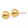14K YELLOW GOLD DOUBLE ROW CROSS OVER HOOP EARRINGS