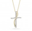 14K WHITE GOLD HOLLOW CRUCIFIX