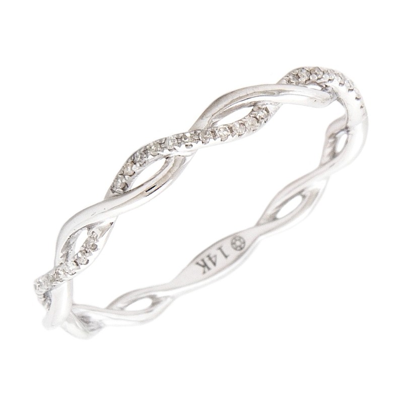 THIN DIAMOND FASHION BAND (14KWG)