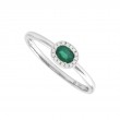 EMERALD AND DIAMOND RING (14K)