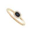 SAPPHIRE AND DIAMOND RING (14KYG)