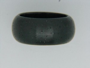 SARATOGA JEWELS STERLING SILVER OVAL BEZEL SET PETRIFIED BOGWOOD SPLIT BAND RING