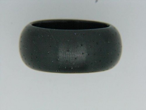 SARATOGA JEWELS STERLING SILVER OVAL BEZEL SET PETRIFIED BOGWOOD SPLIT BAND RING