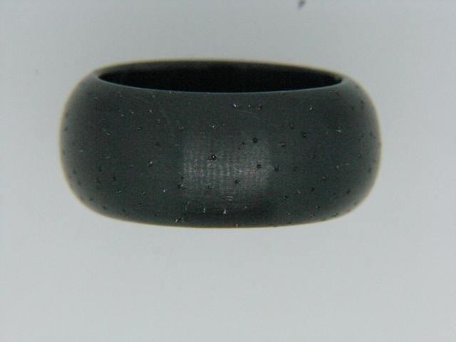 SARATOGA JEWELS STERLING SILVER OVAL BEZEL SET PETRIFIED BOGWOOD SPLIT BAND RING