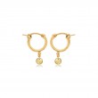 DEE BERKLEY GOLD FILLED SMALL CHUNKY HOOPS WITH CITRINE GEMSTONE DROPS