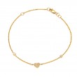 DIAMOND PETIE HEART  BRACELET (6+1